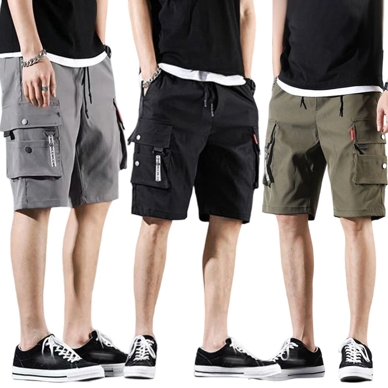 

Casual Cargo Shorts for Men with Multiple Pockets Perfect for Summer and Outdoor Activities Japanese Korea Hip Hop Streetwear