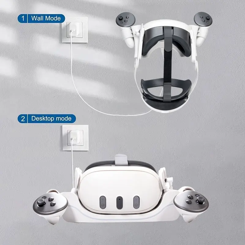 Versatile Charging Dock for VR Headset Accessories with LED Indicator