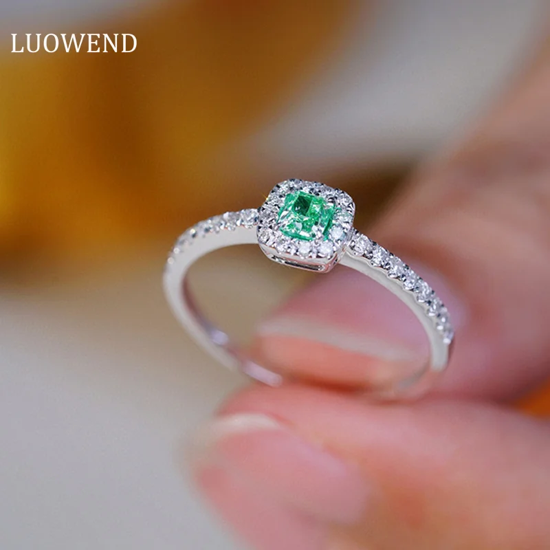 Emerald Cut Natural Green Diamond Ring and 18k White and Rose Gold Vintage Natural  Green Diamond Pendant Green Pendant - Etsy