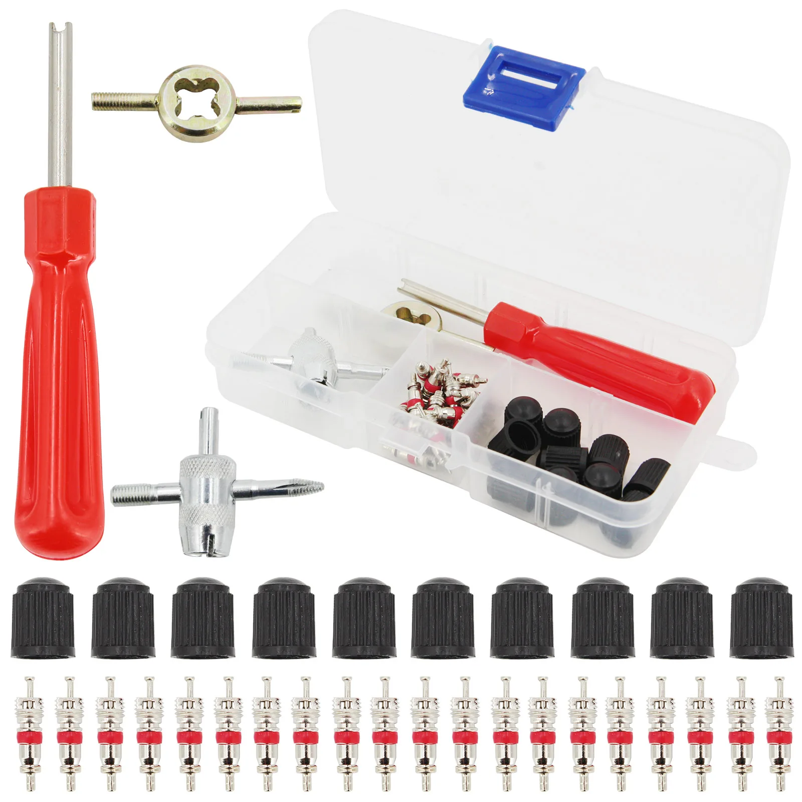 33pcs /set Car Tyre Valve Repair Tool Kit Motorcycles Installation