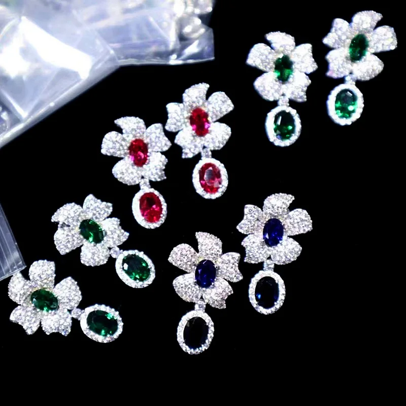 

Женские серьги из серебра 925 пробы, с фианитом