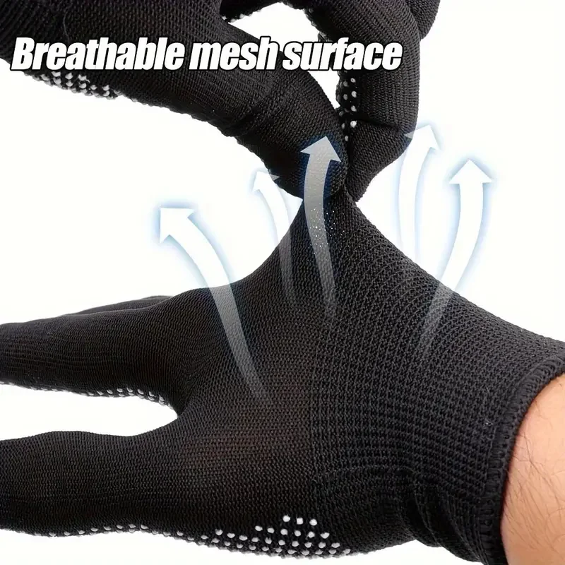 10PCS Nylon Gloves - Breathable Non-Slip for Cycling, Fishing, Camping - Unisex Multicolor