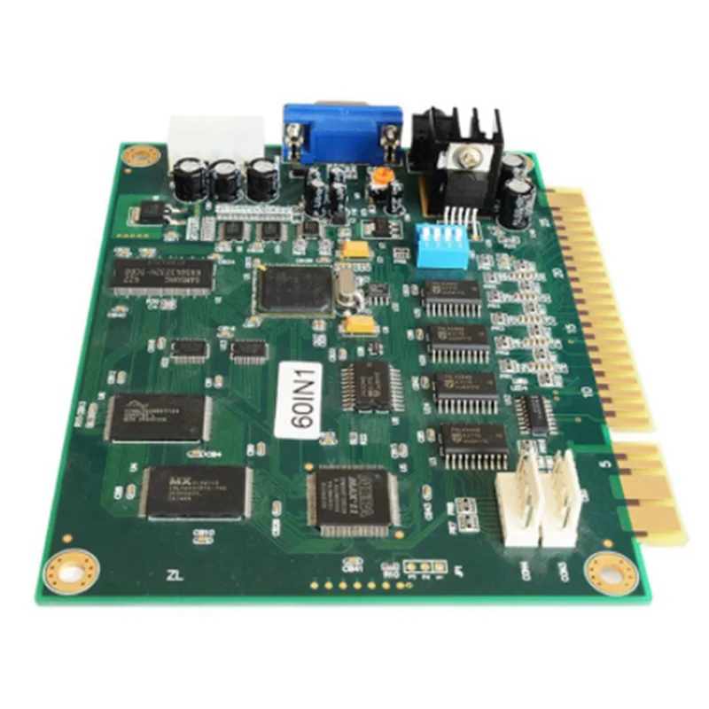 ABGN 2X 60 in 1 멀티케이드 PCB 보드 아케이드 게임 보드 (28핀 케이블 VGA 출력 포함) Jamma 아케이드용 수평형 아케이드 게임 보드