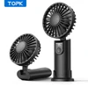 TOPK Portable Handheld Fan 5000mAh USB Rechargeable Foldable Fan 3 in 1 Personal Travel Fan with Digital Display Desk Fan 1