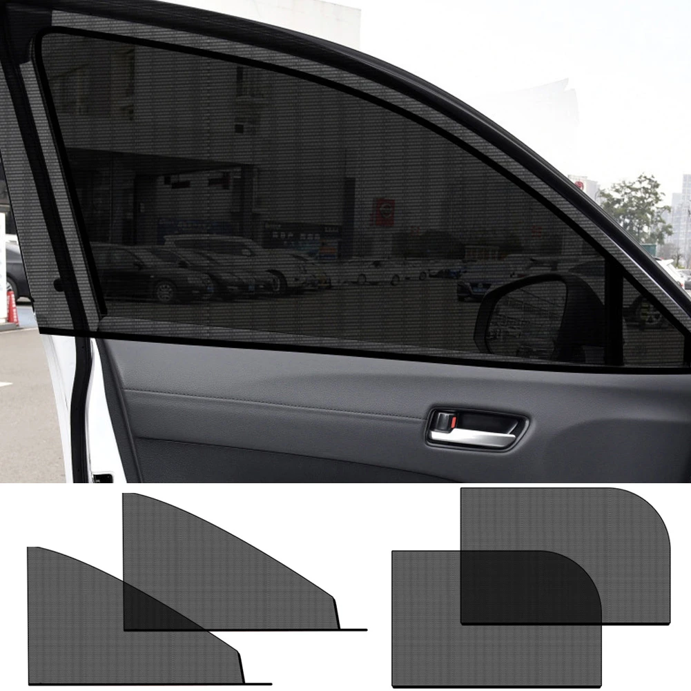 2pcs Car Window Screen Door Covers Suv Universal Side Car Sun Window