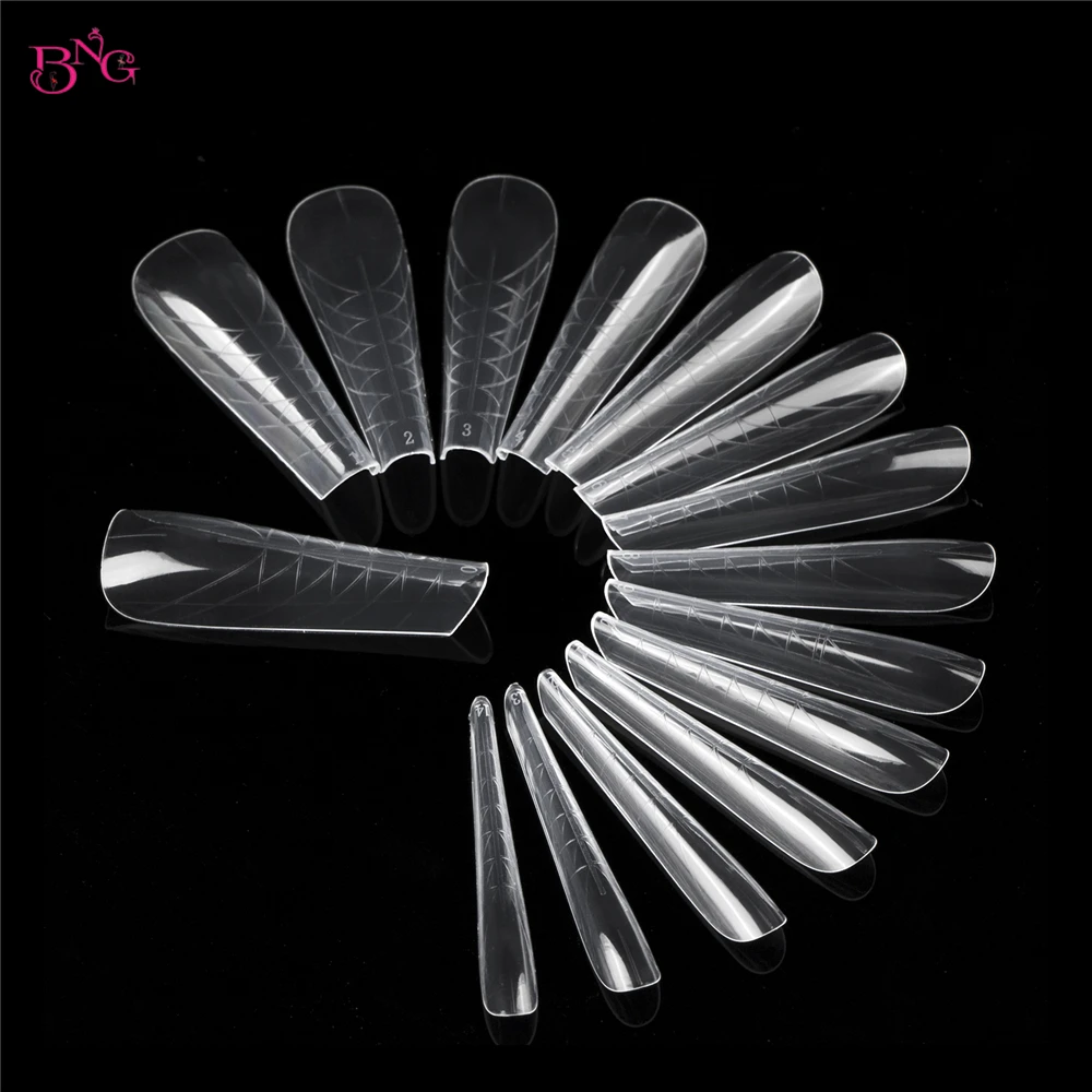 Nail extensions created using the mold