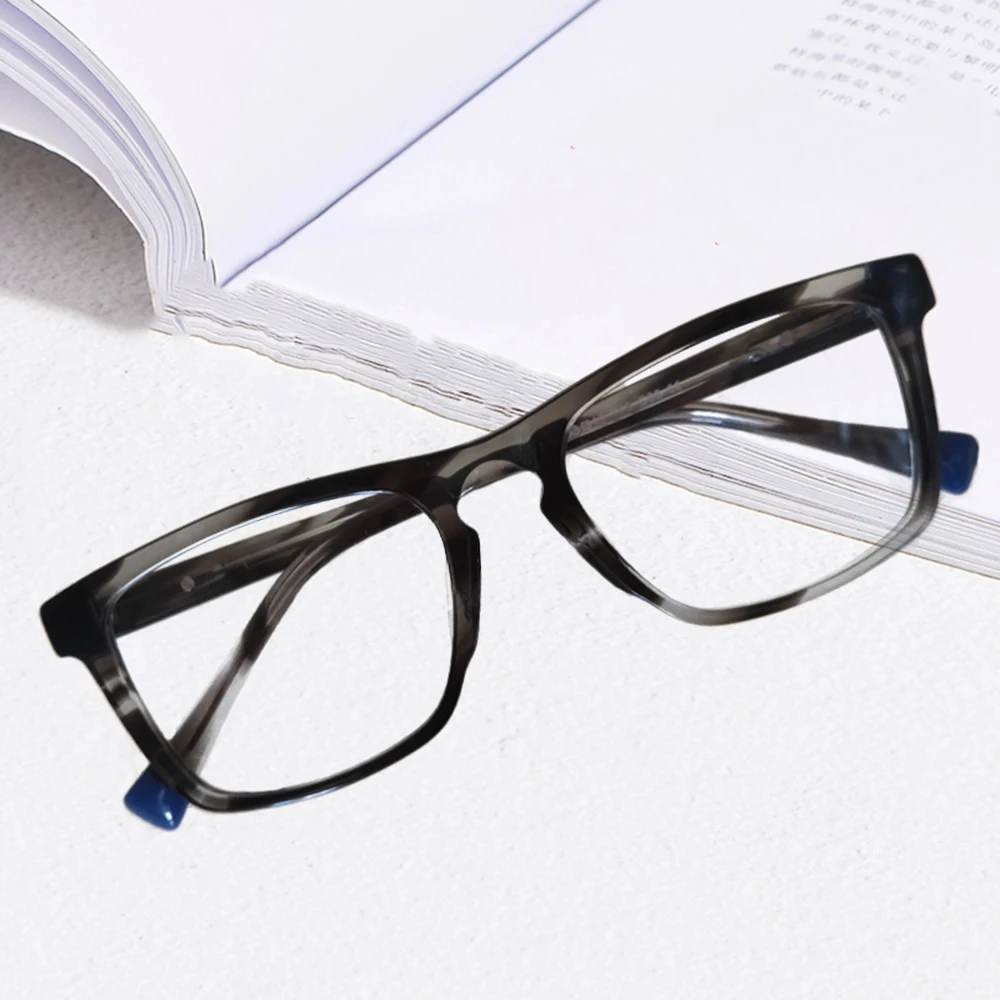 

Очки с квадратной ацетатной оправой для мужчин и женщин, аксессуар для зрения по рецепту, AC2111, 2023