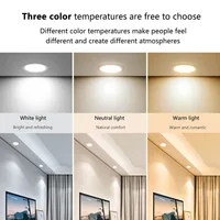 NEARCAM Embedded LED Panel Light Concealed Ceiling Light 3W6W12W15W18W Household Downlight Flat Light Commercial Ceiling Light 2