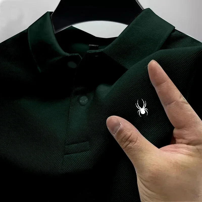 thumbnail image 1 of Camiseta de manga corta con solapa de verano para oficina, estilo clásico, estilo polo, para hombre, para negocios, ocio, transpirable, 1 of 4