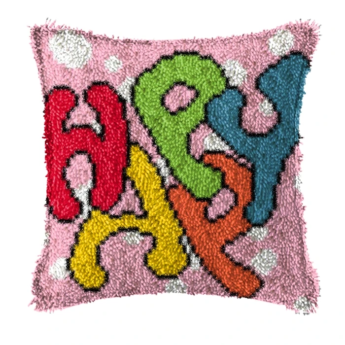Latch Hook Kit Cushion Pillowcase Kussen Knooppakket Knoopkussen Latch Hook Kits Diy Knot Pillow Package Set For Needlework
