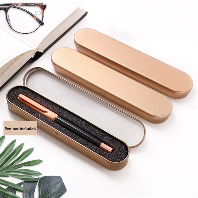 Portable Pencil Box Metal Pencil Case for Kids Stationery Storage