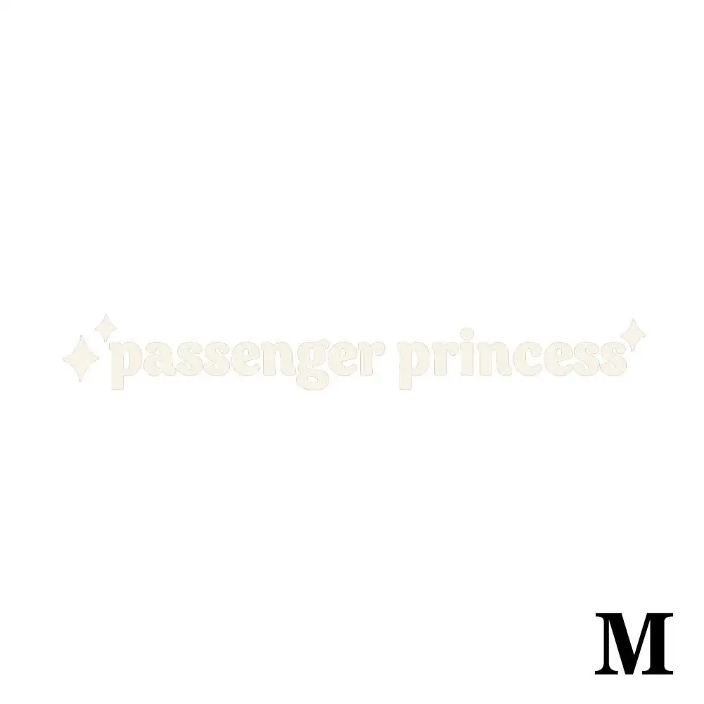 Passenger Princess Mirror Car Decal Minimalist Quotes Cute - Temu