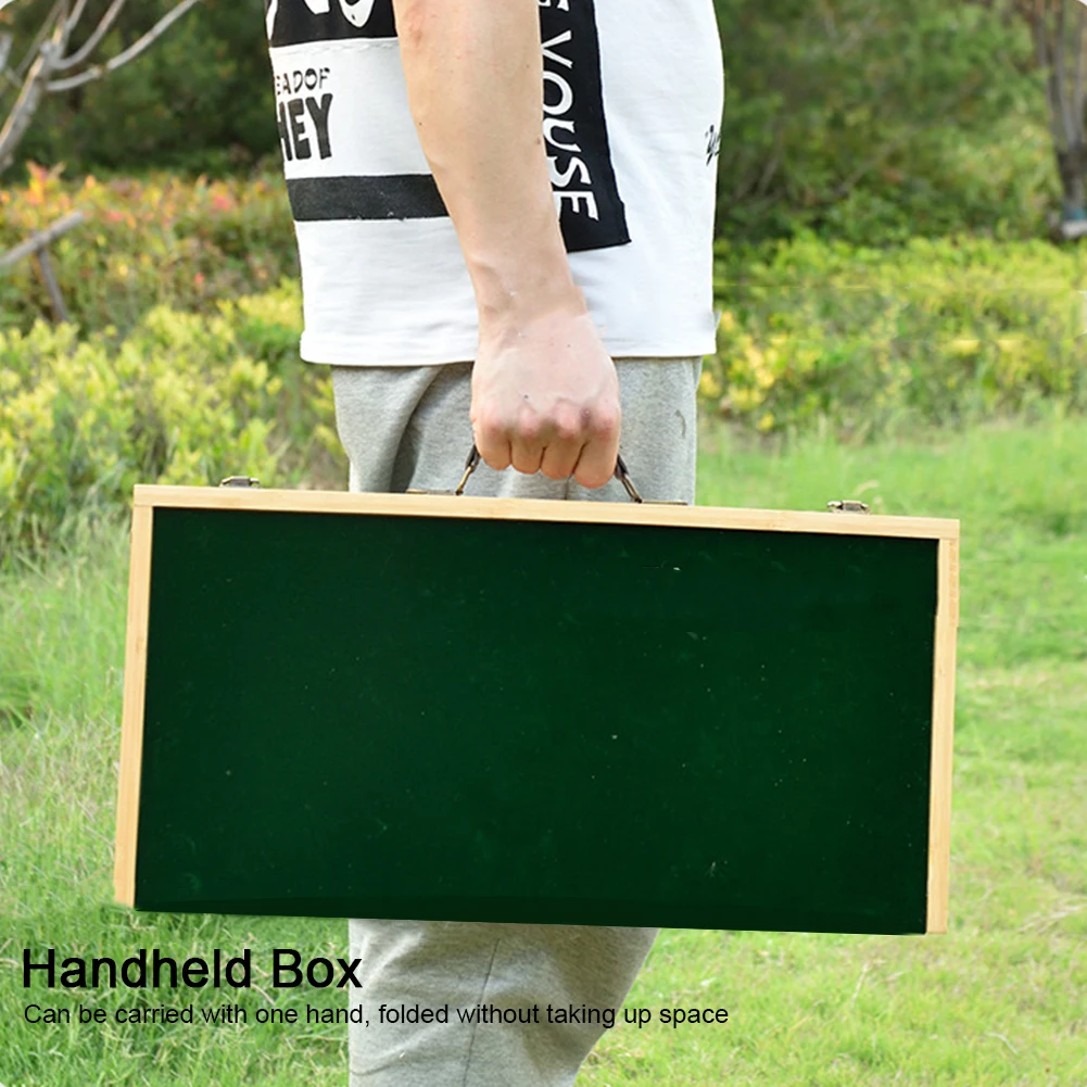 Travel Folding Mahjong Table with Chinese Mahjong Tiles Set Portable Mahjong Game Kits for Outdoor Camping Dormitory 3