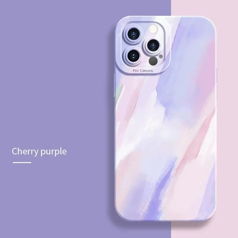 Oil Painting Flower Matte Silicone Shockproof Soft Phone Case
