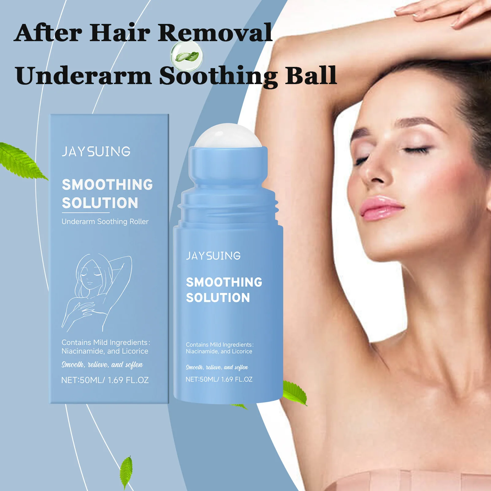 Underarm After Shave Soothing Roller Moisturizing Relieve Armpit Skin Pain Discomfort Reduce Redness Improve Dullness Quick-Dry_voghion.com
