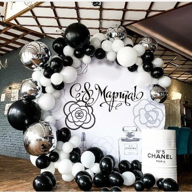 Black Silver White Birthday Decorations  Black White Silver Party  Decorations - Party & Holiday Diy Decorations - Aliexpress