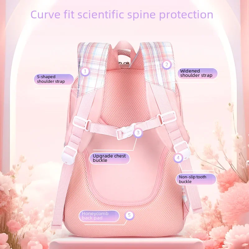 경량 어린이 책가방, 여아 학교 가방, 어깨 학생 책가방, 척추 보호, 초등학생 부담 감소