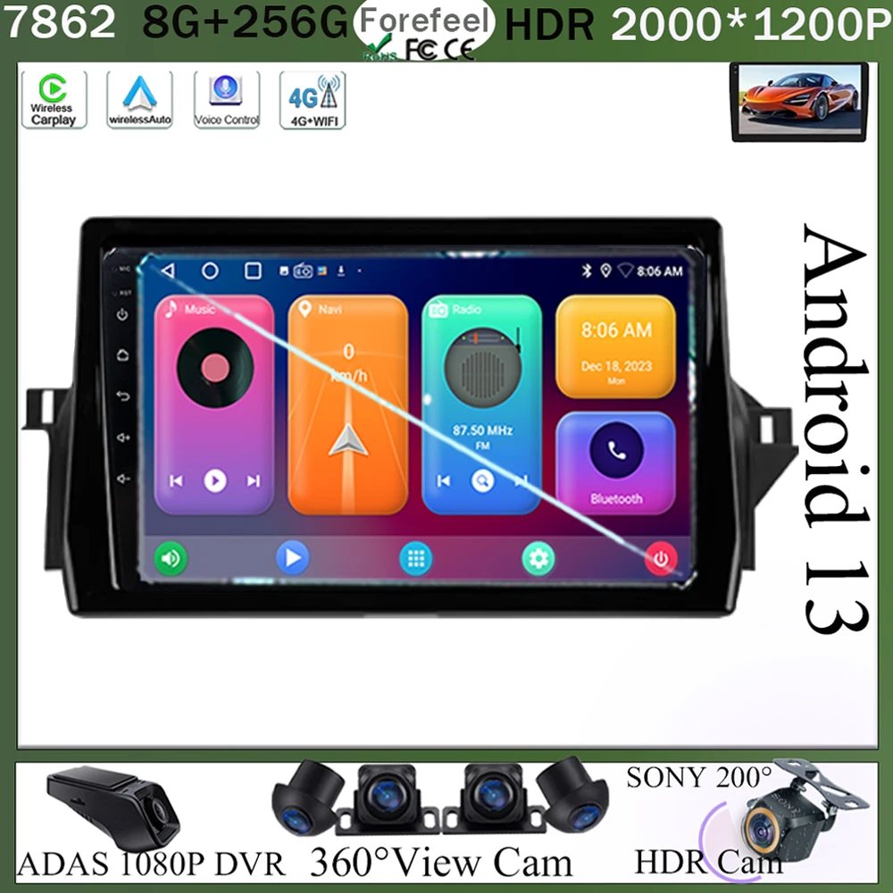 

Auto Car Radio Video Autoradio Multimedia Player Monitor For Citroen C5 Aircross 2017-2021 Android 12 Navigation GPS Carplay IPS