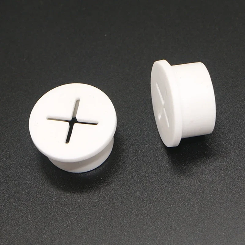 10 Pcs Flexible Desk Rubber Grommet Wire Cable Hole Cover for Desk Table Console Furniture Hole Cable Management