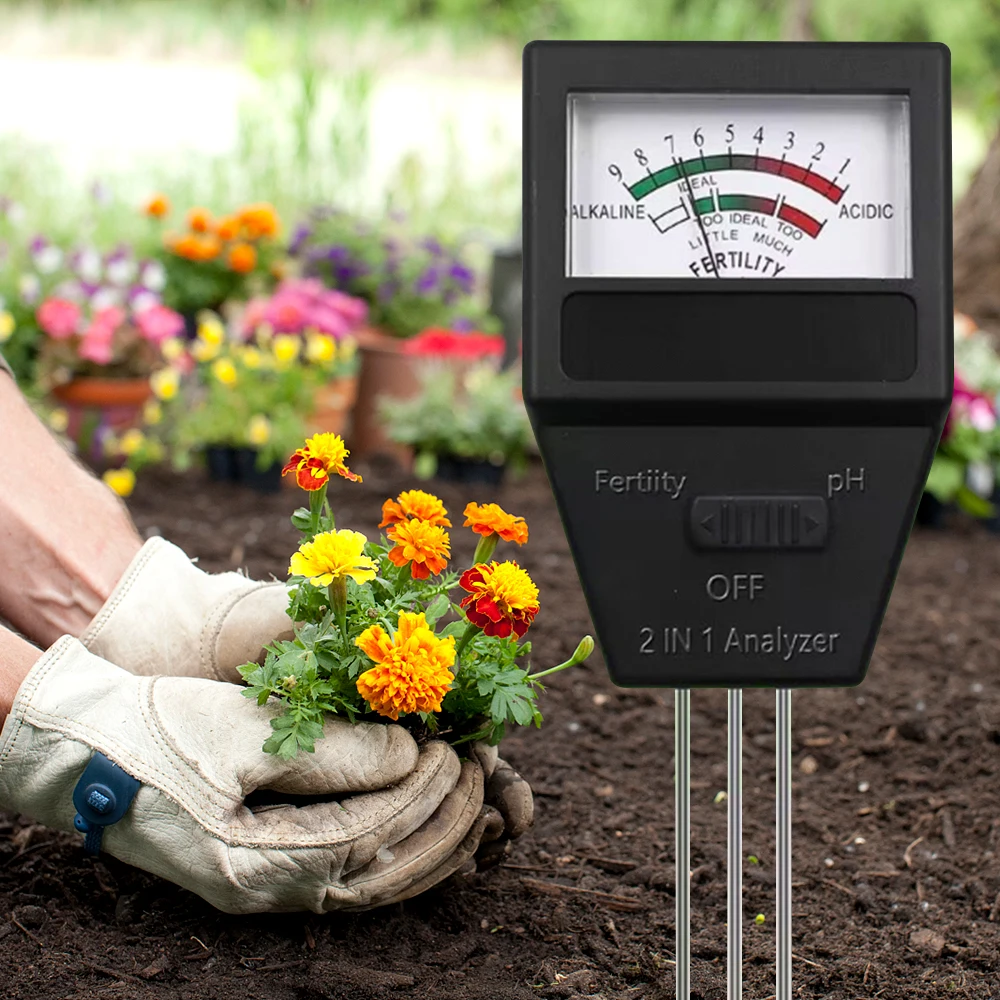 

2 in 1 Soil PH Fertility Meter Analyzer With 3 Probes Soil PH Tester Plant Fertile Measure Device Acidity Meter For Garden Tools