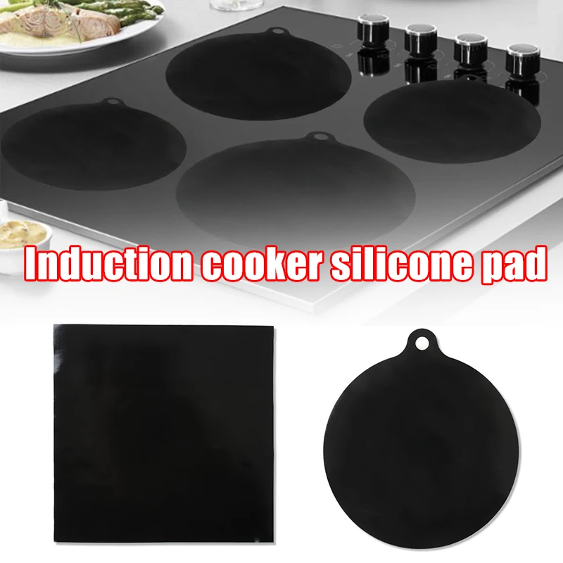 6 Pcs Induction Cooktop Mat Protector Nonslip Silicone Heat Insulation Pad  To 