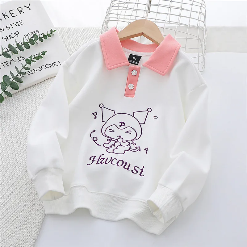 

Лидер продаж; Детская хлопковая футболка с длинными рукавами Sanrio; Сезон весна-осень; Свитер с отворотами и героями мультфильмов; Толстовка с капюшоном в стиле аниме; Милые штаны с рисунком акулы; Подарок для девочек