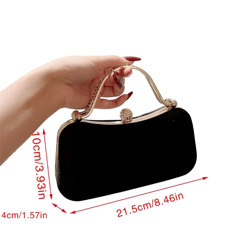 Formal Evening Clutch For Women Rhinestones Wedding Handbags Mini Purse E74B