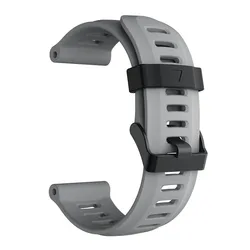 Silicone Sport Watchband Strap - 26mm Replacement Fashion Accessory - 26mm (Gray)
