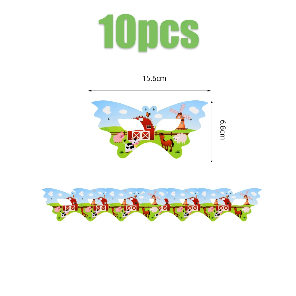 10 Pz/Lotto La Granja Zenon Farm Theme Mask Cover Girls Favors Happy Birthday Party Decorazioni Eventi Forniture Baby Shower Regali