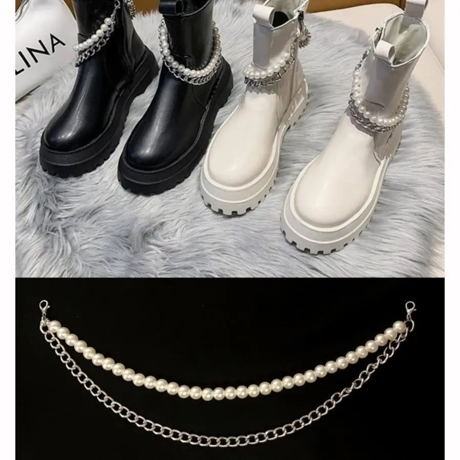 Pearl Chains for Booties Fashion Accessories Luxury Decoration 2022 Hot