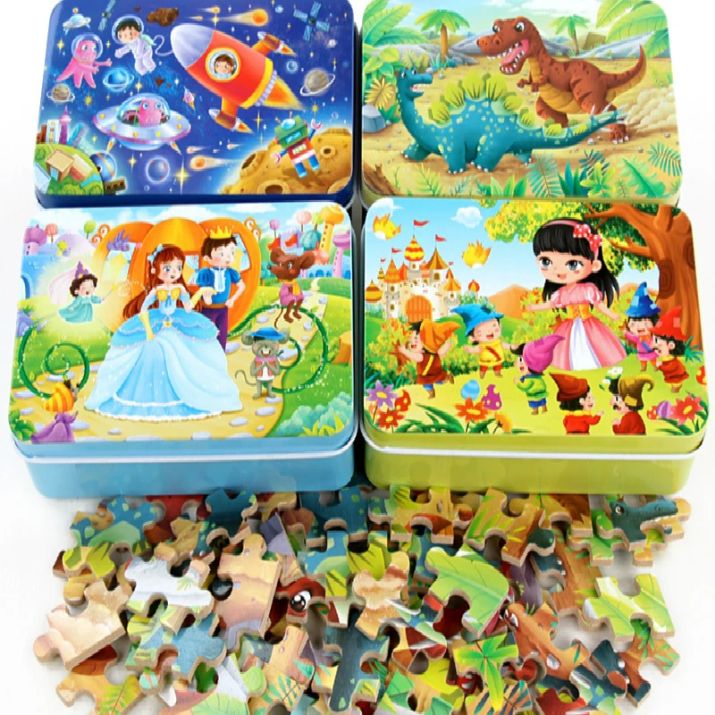 Wooden Puzzle Kids Toy Puzzles Jigsaw Cartoon Animal Early Educational for Child