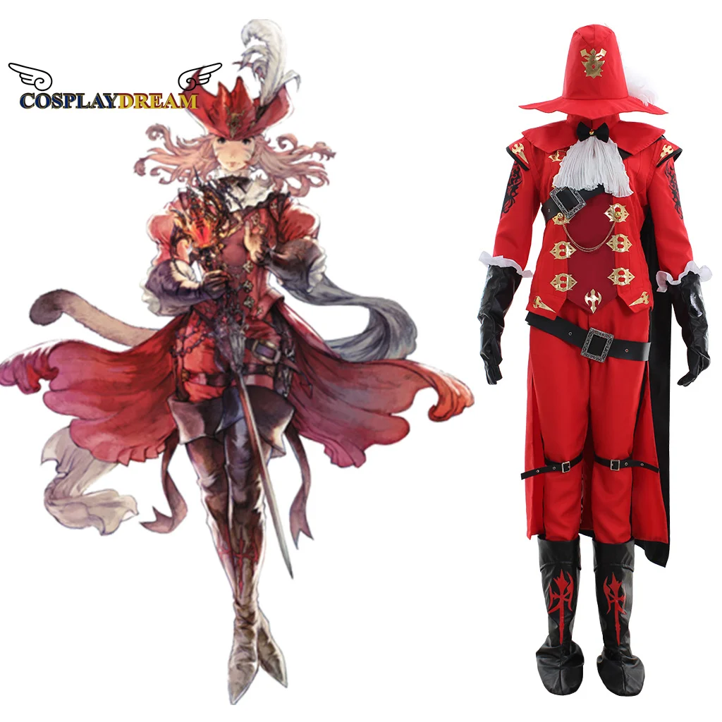 

Костюм для косплея финальной фантазии, Красный Маг, полный комплект, Женский карнавальный костюм для косплея, изготовленный на заказ