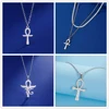 Lucktune collier pharaon égyptien ankh pendentif ankh croce egiziana collier acier inoxydable Ankh croix amulette égyptienne collier en acier inoxydable clé de la vie symbole Crucifix pendentif collier femmes