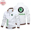 WRC rally Skoda racing logo jacket loose long sleeve top stand-up collar jacket skoda logo jacket 1