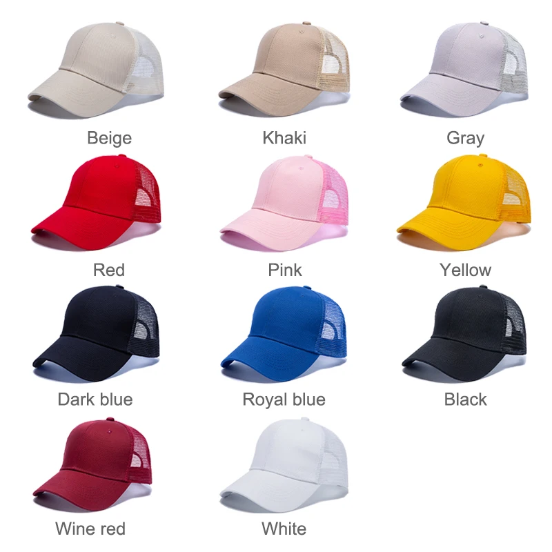 Cappello da baseball unisex stile camionista, Nero , Taglia unica