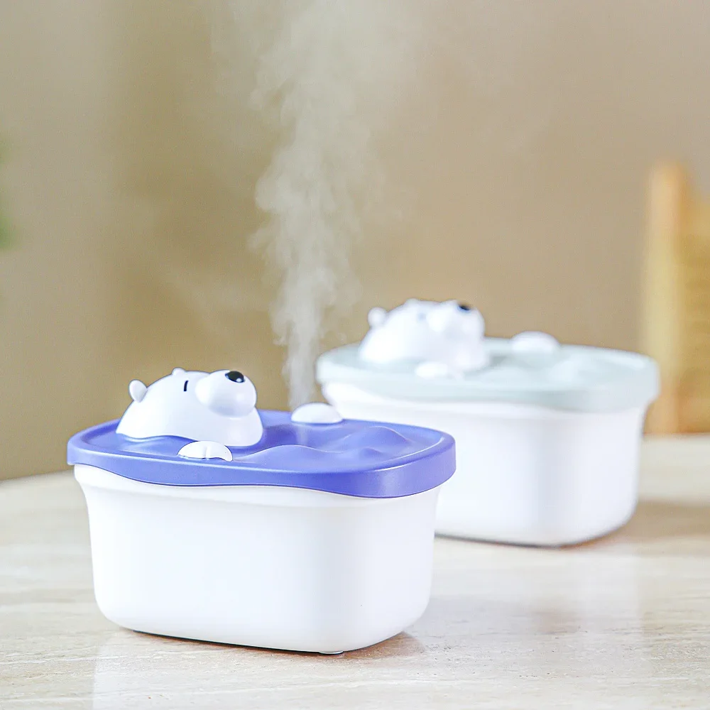 450ML Lovely Bath Bear Air Humidifier USB Charging 2000mAh Battery Powered Wireless Ultrasonic Cool Mist Maker Water Diffuser davidoff cool water intense 75