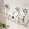 Bathroom Shelf Wall Mounted Non Perforated Suction Cup Storage Basket With Glacier Pattern For Home Storage Products 1