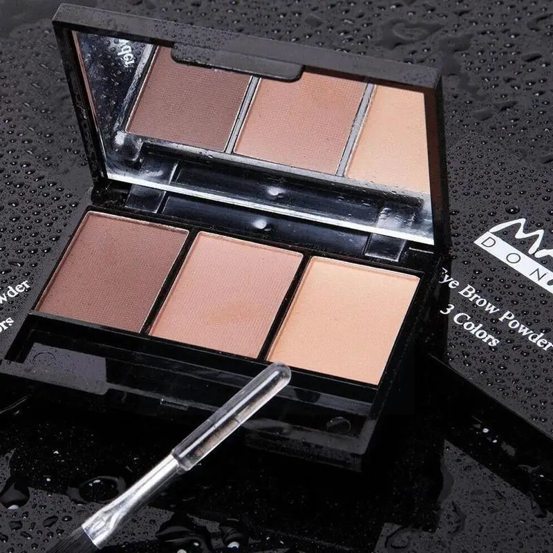 

3 Colors Matte Waterproof Eyebrow Powder With Brush Brow Eye Makeup Easy Professional To Color Palette Cosmetics Eyes Beaut Q1C9
