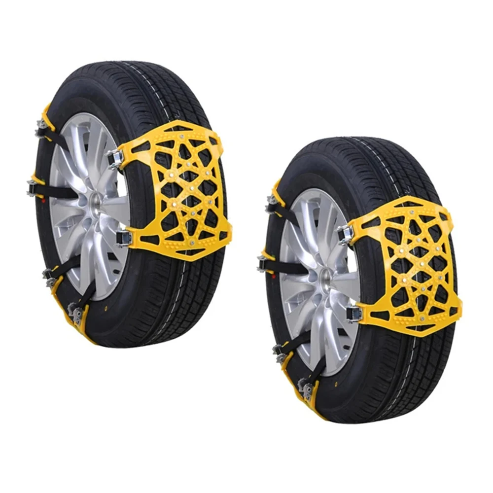 Snow anti-skid chains Wheel anti-skid chain pocket Tire cow tendon sleeve Car rescue tools 1 Pcs Car chains