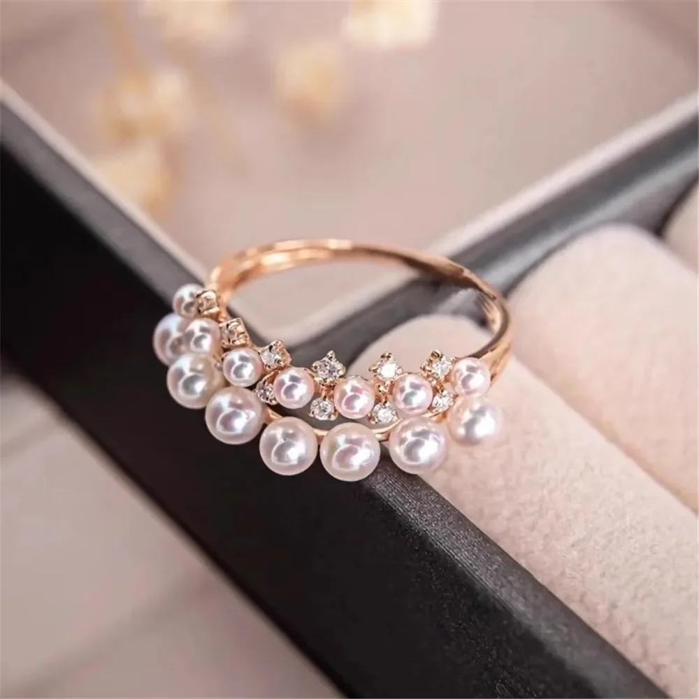 

Кольцо из серебра 925 пробы с жемчугом, 2-5 мм