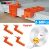 2-60Pc Male Angle Tile Leveling System Clips Spacers with Tape for Wall Floor Ceramic Fixing Laying Building Construction Tools 1
