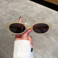 KAMMPT Vintage ovale lunettes de soleil femmes mode rétro femme lunettes de soleil nouveau dans à la mode marque de luxe concepteur dame nuances lunettes 3
