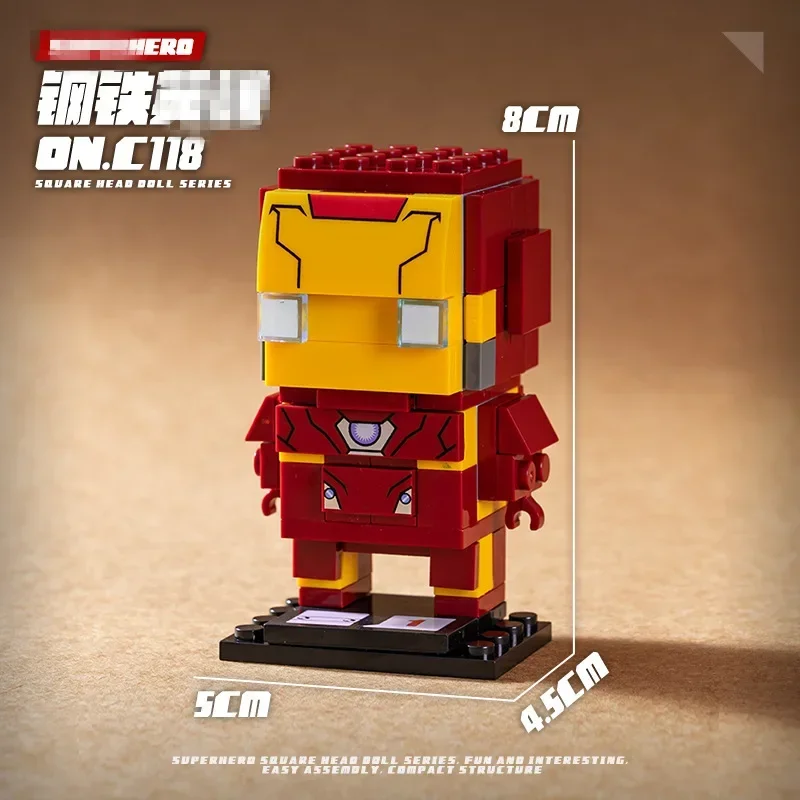 Cartoon Character Iron Man Captain America Building Blocks Toys Small Particles Build Model Toys Give Children Educational Gifts 6