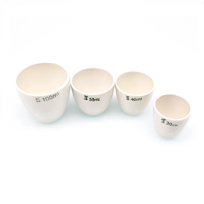 All Size Available 5ml To 300ml Porcelain Crucible Lab 1/2/5/10pcs Ceramic Crucible with Lid for School Labratory Experiment