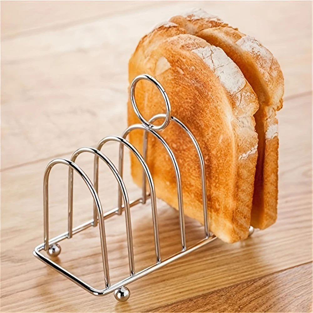

Stainless Steel Sliced ​​toast Rack Bread Rack Dining Table Rack Household Bread Rack Food Display Tool