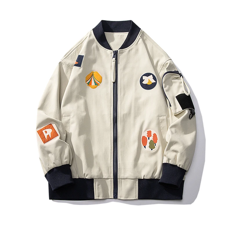 

Men's Jacket 2023 Emblem Embroidered Parka Men's Japanese Street Autumn Jacket Men's fashion