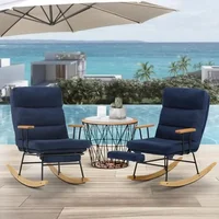 Rocking Chair with Footrest-Glider Rocker Chair Adjustable Backrest Plush Teddy Fabric Sturdy Construction versatile chair any 1