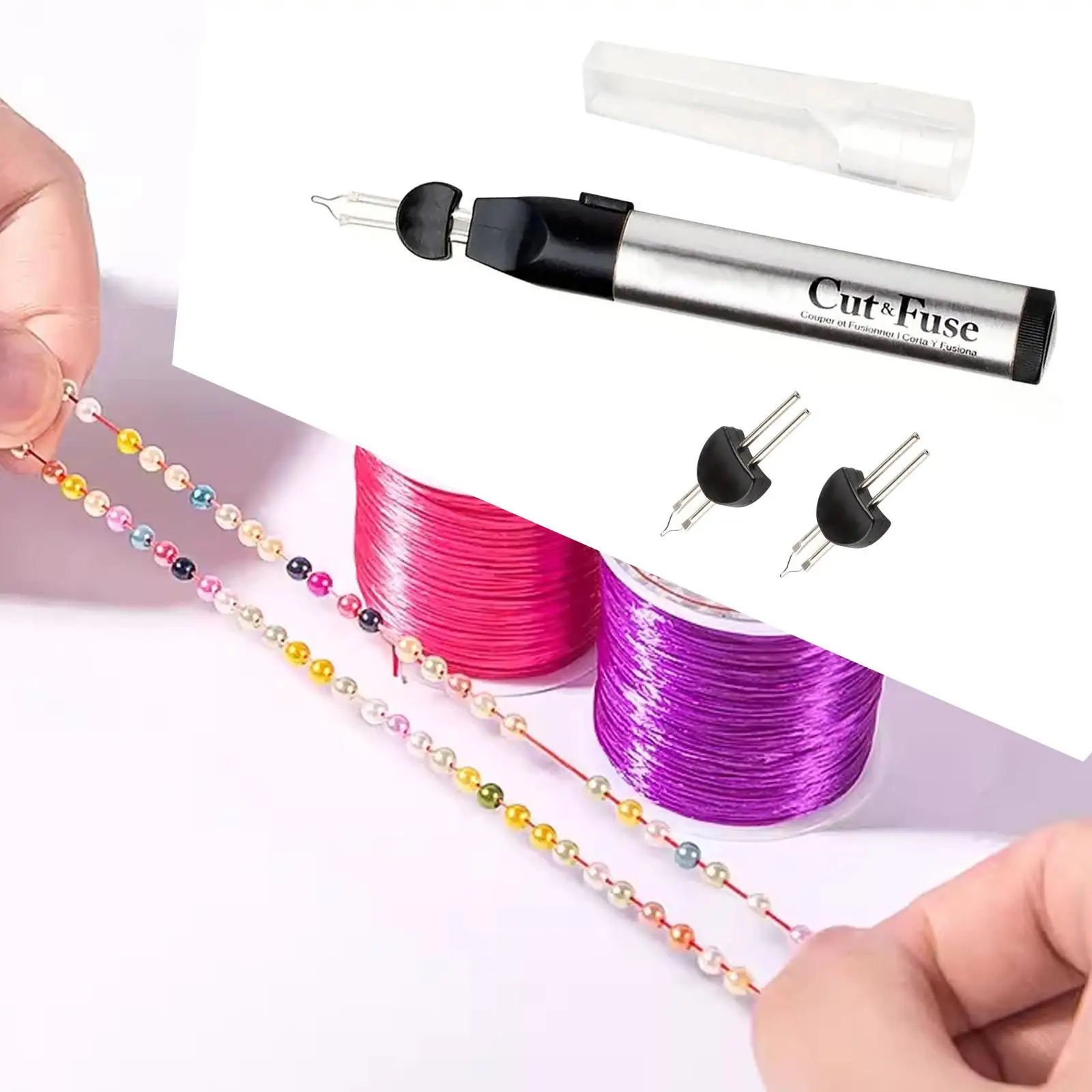 

Thread Burner Tool Replacement Tips String Zip for Leather Craft Line Sewing