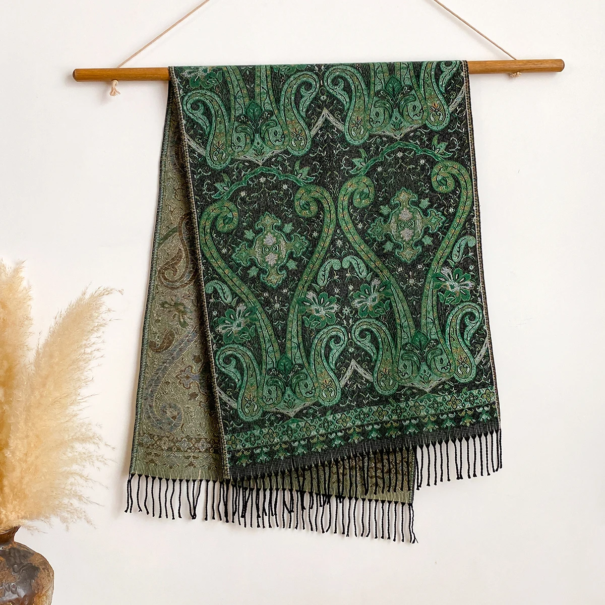 Autumn and Winter New Brand National Style Paisley Thick Pashmina Warm Shawl Long Tassel Print Scarf Women Keep Warm Stoles