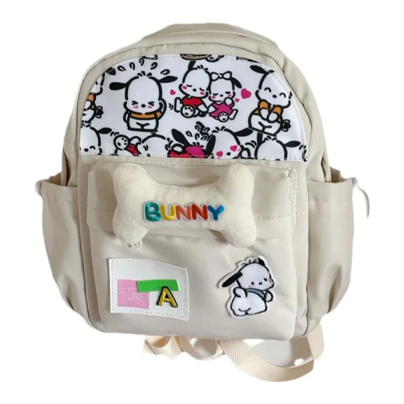 

Cute pacha dog y2k millennium style small schoolbag spring and summer niche milky bone design campus sense backpack